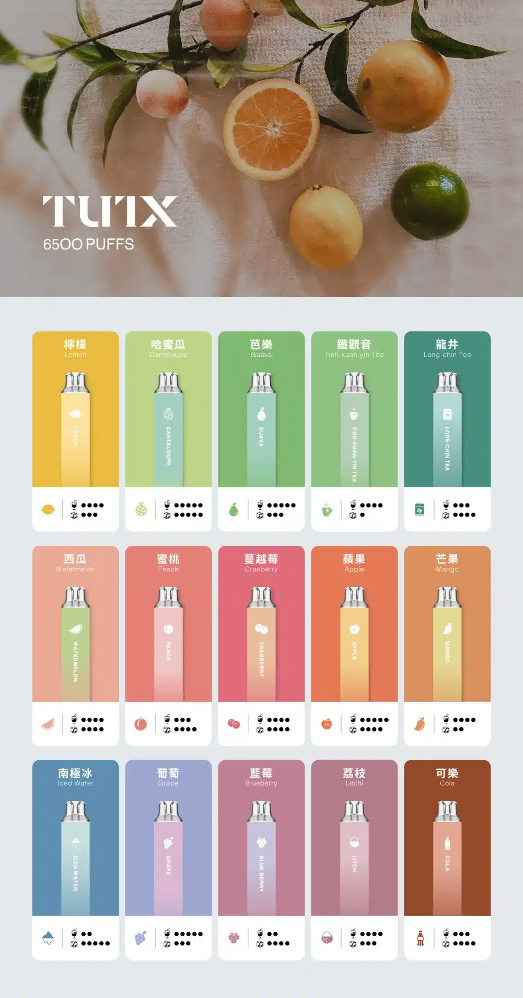 TUTX 拋棄式電子煙6500口