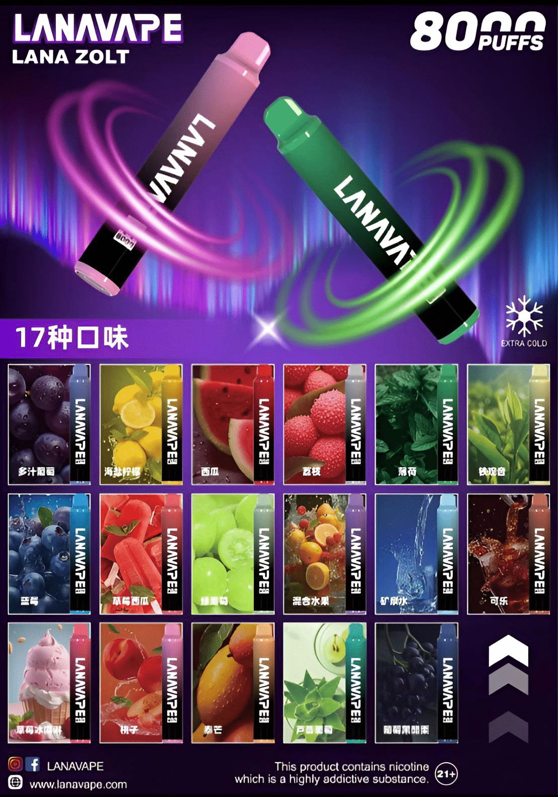 LANA 8000口拋棄式電子煙/ZOLT系列8000口